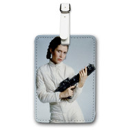 Onyourcases Carrie Fisher Custom Luggage Tags Personalized Name Brand PU Leather Luggage Tag With Strap Awesome Baggage Hanging Suitcase Bag Tags Top Name ID Labels Travel Bag Accessories