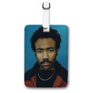 Onyourcases Childish Gambino Redbone Custom Luggage Tags Personalized Name Brand PU Leather Luggage Tag With Strap Awesome Baggage Hanging Suitcase Bag Tags Top Name ID Labels Travel Bag Accessories