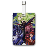 Onyourcases Code Geass Lelouch of the Rebellion Custom Luggage Tags Personalized Name Brand PU Leather Luggage Tag With Strap Awesome Baggage Hanging Suitcase Bag Tags Top Name ID Labels Travel Bag Accessories