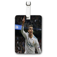 Onyourcases Cristiano Ronaldo Custom Luggage Tags Personalized Name Brand PU Leather Luggage Tag With Strap Awesome Baggage Hanging Suitcase Bag Tags Top Name ID Labels Travel Bag Accessories