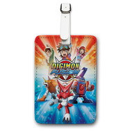 Onyourcases Digimon Fusion Custom Luggage Tags Personalized Name Brand PU Leather Luggage Tag With Strap Awesome Baggage Hanging Suitcase Bag Tags Top Name ID Labels Travel Bag Accessories