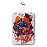 Onyourcases Disney Lilo Stitch Custom Luggage Tags Personalized Name Brand PU Leather Luggage Tag With Strap Awesome Baggage Hanging Suitcase Bag Tags Top Name ID Labels Travel Bag Accessories