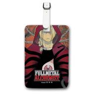 Onyourcases Edward Elric Fullmetal Alchemist Custom Luggage Tags Personalized Name Brand PU Leather Luggage Tag With Strap Awesome Baggage Hanging Suitcase Bag Tags Top Name ID Labels Travel Bag Accessories