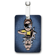 Onyourcases Evil Morty Rick and Morty Custom Luggage Tags Personalized Name Brand PU Leather Luggage Tag With Strap Awesome Baggage Hanging Suitcase Bag Tags Top Name ID Labels Travel Bag Accessories