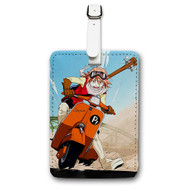 Onyourcases FLCL Anime Custom Luggage Tags Personalized Name Brand PU Leather Luggage Tag With Strap Awesome Baggage Hanging Suitcase Bag Tags Top Name ID Labels Travel Bag Accessories