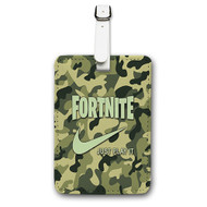 Onyourcases Fortnite Just Play It Custom Luggage Tags Personalized Name Brand PU Leather Luggage Tag With Strap Awesome Baggage Hanging Suitcase Bag Tags Top Name ID Labels Travel Bag Accessories