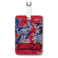 Onyourcases Gargoyles Custom Luggage Tags Personalized Name Brand PU Leather Luggage Tag With Strap Awesome Baggage Hanging Suitcase Bag Tags Top Name ID Labels Travel Bag Accessories