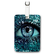 Onyourcases Glitter Eye Custom Luggage Tags Personalized Name Brand PU Leather Luggage Tag With Strap Awesome Baggage Hanging Suitcase Bag Tags Top Name ID Labels Travel Bag Accessories