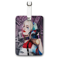 Onyourcases Harley Quinn Custom Luggage Tags Personalized Name Brand PU Leather Luggage Tag With Strap Awesome Baggage Hanging Suitcase Bag Tags Top Name ID Labels Travel Bag Accessories