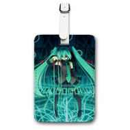 Onyourcases Hatsune Miku Vocaloid Custom Luggage Tags Personalized Name Brand PU Leather Luggage Tag With Strap Awesome Baggage Hanging Suitcase Bag Tags Top Name ID Labels Travel Bag Accessories