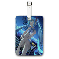 Onyourcases Hatsune Miku Vocaloid 2 Custom Luggage Tags Personalized Name Brand PU Leather Luggage Tag With Strap Awesome Baggage Hanging Suitcase Bag Tags Top Name ID Labels Travel Bag Accessories