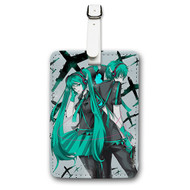Onyourcases Hatsune Miku Vocaloid Love is War Custom Luggage Tags Personalized Name Brand PU Leather Luggage Tag With Strap Awesome Baggage Hanging Suitcase Bag Tags Top Name ID Labels Travel Bag Accessories