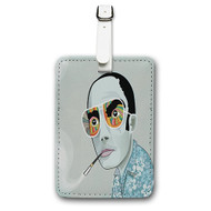 Onyourcases Hunter S Thompson Custom Luggage Tags Personalized Name Brand PU Leather Luggage Tag With Strap Awesome Baggage Hanging Suitcase Bag Tags Top Name ID Labels Travel Bag Accessories