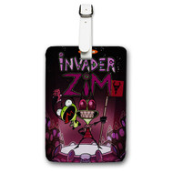 Onyourcases Invader ZIM Custom Luggage Tags Personalized Name Brand PU Leather Luggage Tag With Strap Awesome Baggage Hanging Suitcase Bag Tags Top Name ID Labels Travel Bag Accessories