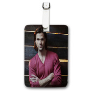 Onyourcases Jared Padalecki Custom Luggage Tags Personalized Name Brand PU Leather Luggage Tag With Strap Awesome Baggage Hanging Suitcase Bag Tags Top Name ID Labels Travel Bag Accessories