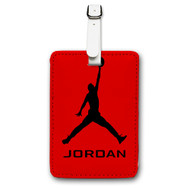 Onyourcases Jordan Custom Luggage Tags Personalized Name Brand PU Leather Luggage Tag With Strap Awesome Baggage Hanging Suitcase Bag Tags Top Name ID Labels Travel Bag Accessories