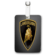 Onyourcases Lamborghini Custom Luggage Tags Personalized Name Brand PU Leather Luggage Tag With Strap Awesome Baggage Hanging Suitcase Bag Tags Top Name ID Labels Travel Bag Accessories