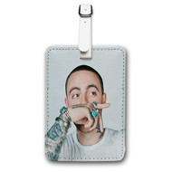 Onyourcases Mac Miller Custom Luggage Tags Personalized Name Brand PU Leather Luggage Tag With Strap Awesome Baggage Hanging Suitcase Bag Tags Top Name ID Labels Travel Bag Accessories