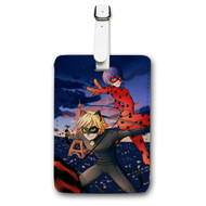 Onyourcases Miraculous Tales of Ladybug Cat Noir Custom Luggage Tags Personalized Name Brand PU Leather Luggage Tag With Strap Awesome Baggage Hanging Suitcase Bag Tags Top Name ID Labels Travel Bag Accessories