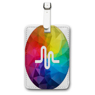 Onyourcases Musically Diamond Custom Luggage Tags Personalized Name Brand PU Leather Luggage Tag With Strap Awesome Baggage Hanging Suitcase Bag Tags Top Name ID Labels Travel Bag Accessories
