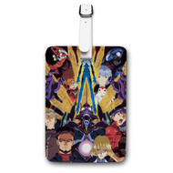Onyourcases Neon Genesis Evangelion Custom Luggage Tags Personalized Name Brand PU Leather Luggage Tag With Strap Awesome Baggage Hanging Suitcase Bag Tags Top Name ID Labels Travel Bag Accessories