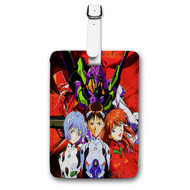 Onyourcases Neon Genesis Evangelion 2 Custom Luggage Tags Personalized Name Brand PU Leather Luggage Tag With Strap Awesome Baggage Hanging Suitcase Bag Tags Top Name ID Labels Travel Bag Accessories