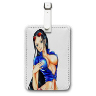 Onyourcases Nico Robin One Piece Custom Luggage Tags Personalized Name Brand PU Leather Luggage Tag With Strap Awesome Baggage Hanging Suitcase Bag Tags Top Name ID Labels Travel Bag Accessories