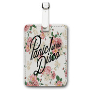 Onyourcases Panic at the Disco Custom Luggage Tags Personalized Name Brand PU Leather Luggage Tag With Strap Awesome Baggage Hanging Suitcase Bag Tags Top Name ID Labels Travel Bag Accessories
