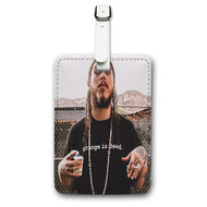 Onyourcases Post Malone 2 Custom Luggage Tags Personalized Name Brand PU Leather Luggage Tag With Strap Awesome Baggage Hanging Suitcase Bag Tags Top Name ID Labels Travel Bag Accessories