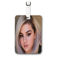Onyourcases Selena Gomez Custom Luggage Tags Personalized Name Brand PU Leather Luggage Tag With Strap Awesome Baggage Hanging Suitcase Bag Tags Top Name ID Labels Travel Bag Accessories