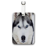 Onyourcases Siberian Husky Custom Luggage Tags Personalized Name Brand PU Leather Luggage Tag With Strap Awesome Baggage Hanging Suitcase Bag Tags Top Name ID Labels Travel Bag Accessories