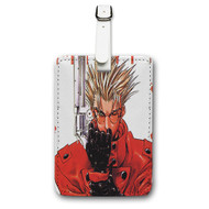 Onyourcases Trigun Custom Luggage Tags Personalized Name Brand PU Leather Luggage Tag With Strap Awesome Baggage Hanging Suitcase Bag Tags Top Name ID Labels Travel Bag Accessories