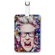 Onyourcases Tyler Oakley 2 Custom Luggage Tags Personalized Name Brand PU Leather Luggage Tag With Strap Awesome Baggage Hanging Suitcase Bag Tags Top Name ID Labels Travel Bag Accessories