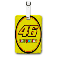 Onyourcases Valentino Rossi The Doctor 46 Custom Luggage Tags Personalized Name Brand PU Leather Luggage Tag With Strap Awesome Baggage Hanging Suitcase Bag Tags Top Name ID Labels Travel Bag Accessories