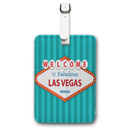 Onyourcases Welcome to Fabulous Las Vegas Custom Luggage Tags Personalized Name Brand PU Leather Luggage Tag With Strap Awesome Baggage Hanging Suitcase Bag Tags Top Name ID Labels Travel Bag Accessories