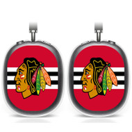 Onyourcases Chicago Blackhawks NHL Custom AirPods Max Case Cover Personalized Transparent TPU Shockproof Smart Protective Cover Shock-proof Dust-proof Slim Accessories Compatible with AirPods Max