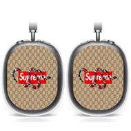 Onyourcases Gucci Snake Supreme Custom AirPods Max Case Cover Personalized Transparent TPU Shockproof Smart Protective Cover Shock-proof Dust-proof Slim Accessories Compatible with AirPods Max