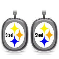 Onyourcases Pittsburgh Steelers NFL Art Custom AirPods Max Case Cover Personalized Transparent TPU Shockproof Smart Protective Cover Shock-proof Dust-proof Slim Accessories Compatible with AirPods Max