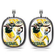 Onyourcases Davante Adams NFL Green Bay Packers Custom AirPods Max Case Cover New Personalized Transparent TPU Shockproof Smart Protective Cover Shock-proof Dust-proof Slim Accessories Compatible with AirPods Max