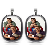 Onyourcases Chris Evans and Chris Hemsworth Custom AirPods Max Case Cover Art Personalized Transparent TPU Shockproof Smart Protective Cover Shock-proof Dust-proof Slim Accessories Compatible with AirPods Max