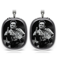 Onyourcases Johnny Cash Middle Finger Custom AirPods Max Case Cover Personalized New Transparent TPU Shockproof Smart Protective Cover Shock-proof Dust-proof Slim Accessories Compatible with AirPods Max