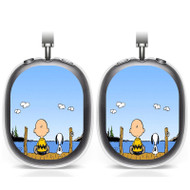 Onyourcases The Peanuts Snoopy and Charlie Brown Custom AirPods Max Case Cover Personalized New Transparent TPU Shockproof Smart Protective Cover Shock-proof Dust-proof Slim Accessories Compatible with AirPods Max