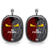 Onyourcases Fendi Eyes Custom AirPods Max Case Cover Personalized Trend Transparent TPU Shockproof Smart Protective Cover Shock-proof Dust-proof Slim Accessories Compatible with AirPods Max