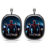 Onyourcases Captain America Civil War with Spiderman Custom AirPods Max Case Cover Personalized Transparent TPU New Shockproof Smart Protective Cover Shock-proof Dust-proof Slim Accessories Compatible with AirPods Max