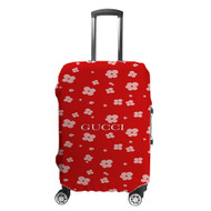 Onyourcases Pink Gucci Logo Wallpaper Custom Luggage Case Cover Suitcase Travel Trip Vacation Baggage Cover Protective Print