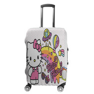 Onyourcases Pastel Rainbow Hello Kitty Wallpaper Custom Luggage Case Cover Top Suitcase Travel Trip Vacation Baggage Cover Protective Print