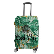 Onyourcases good vibes turquoise Custom Luggage Case Cover Suitcase Travel Trip Vacation Top Baggage Cover Protective Print