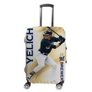 Onyourcases Christian Yelich MLB Milwaukee Brewers Custom Luggage Case Cover Brand Suitcase Travel Trip Vacation Baggage Top Cover Protective Print