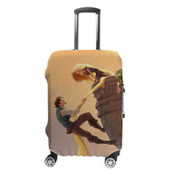 Onyourcases Disney Tangled Rapunzel and Flynn Custom Luggage Case Cover Suitcase Travel Brand Trip Vacation Baggage Cover Protective Top Print