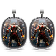 Onyourcases God of War Kratos Custom AirPods Max Case Cover Personalized Transparent TPU Shockproof Smart Protective Cover Shock-proof Dust-proof Slim Best Accessories Compatible with AirPods Max
